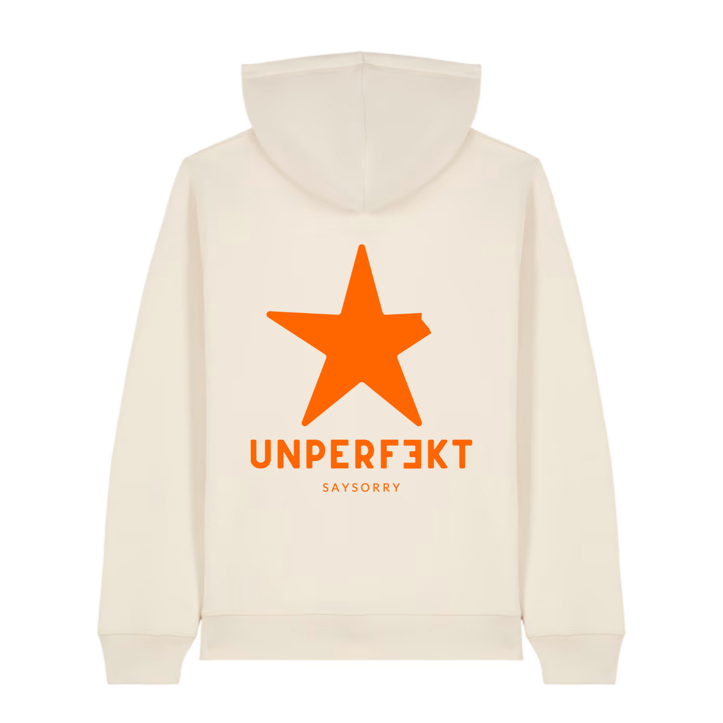 Special Edition organic unisex Hoodie »unperfekt in Neon« hochwertig bestickt