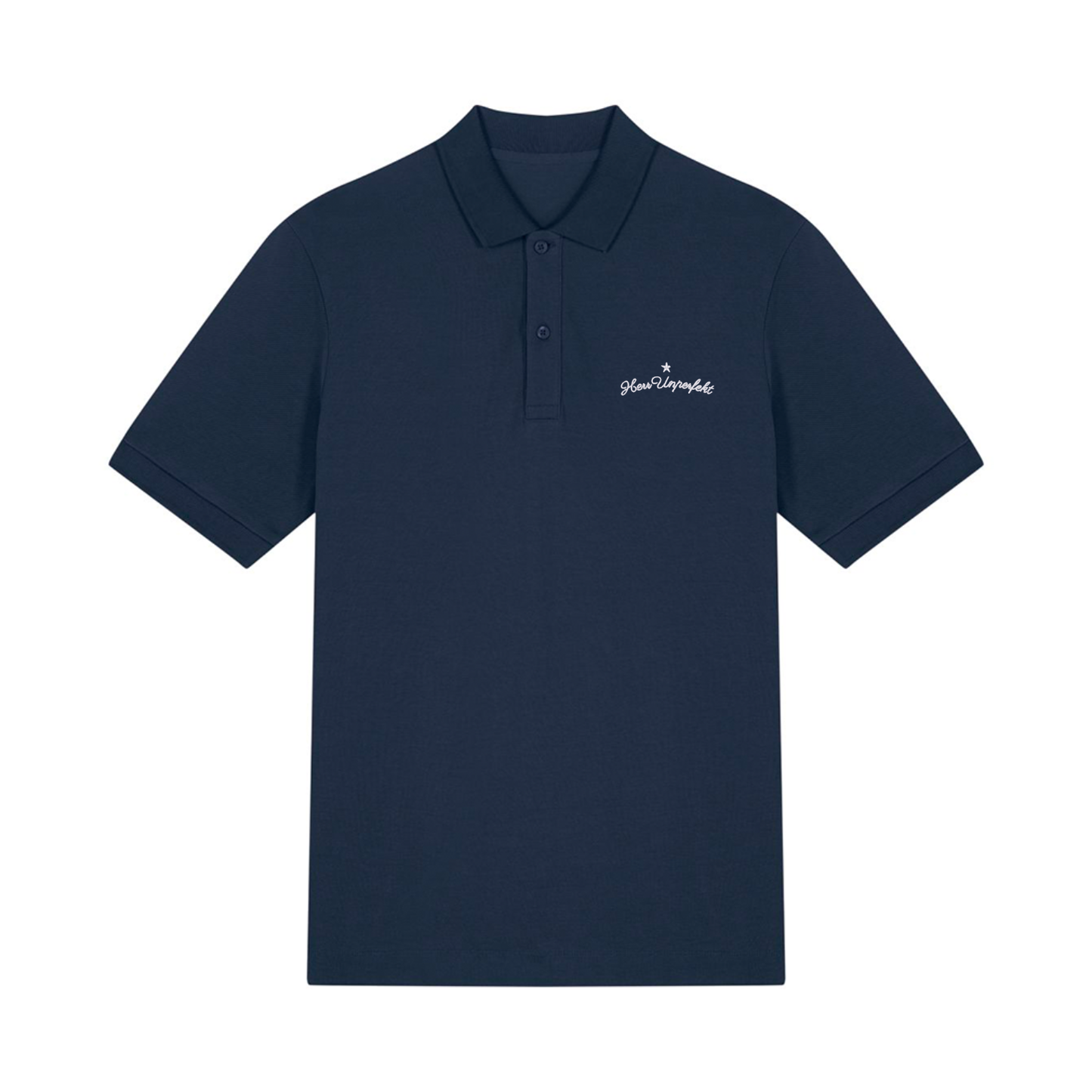 100% Organic Herren Polo-Shirt »Herr Unperfekt« hochwertig bestickt