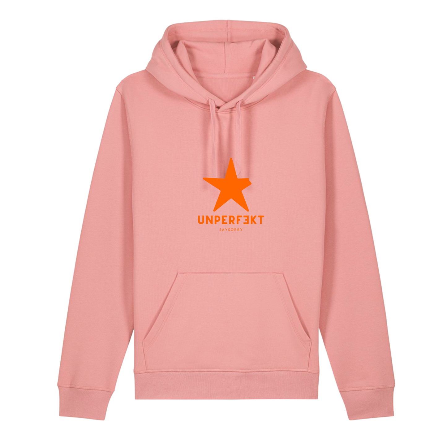 100% Organic unisex Hoodie in vielen Farben »unperfekt mit großem Stern«
