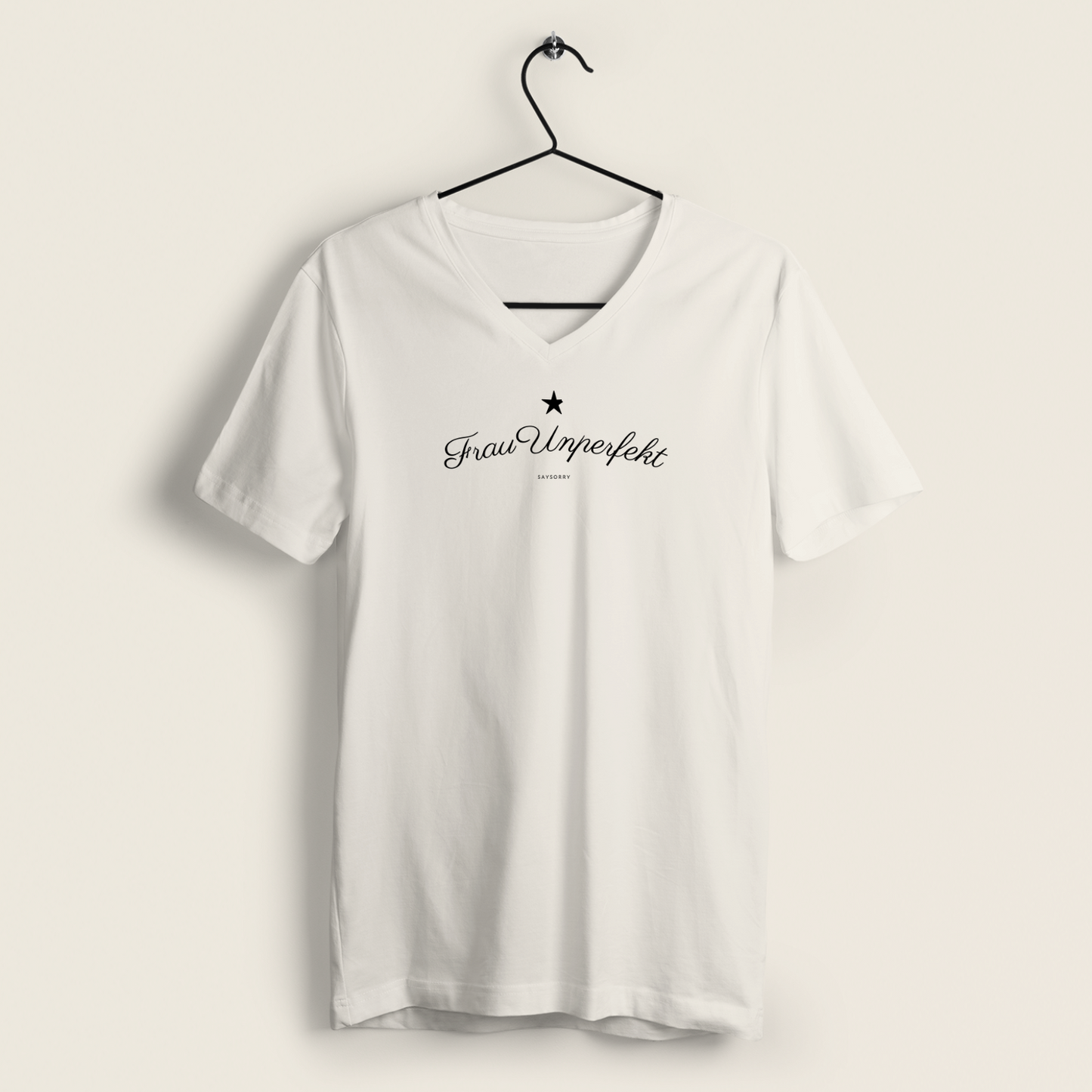 100% Organic V-Neck Damen Shirt »Frau Unperfekt«