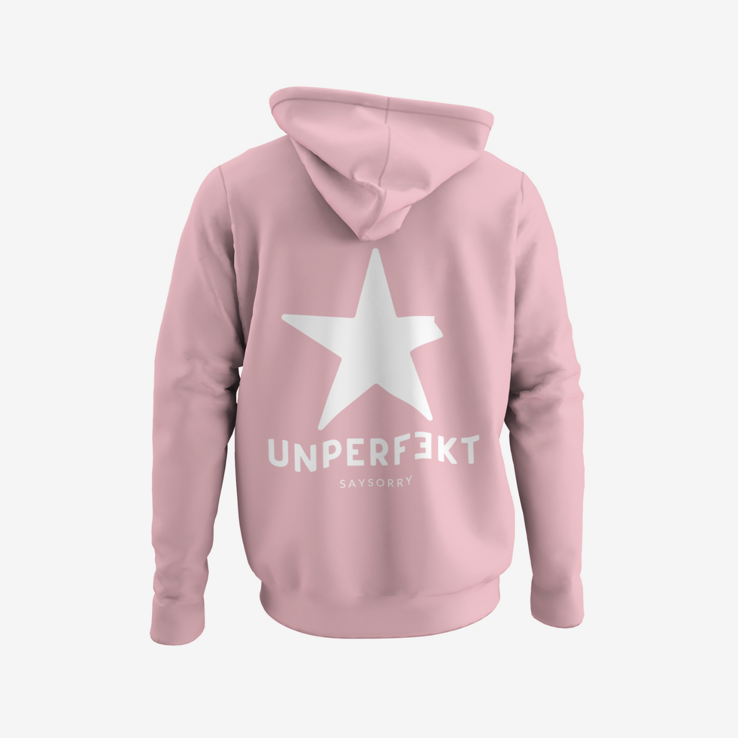 Organic unisex Hoodie »Unperfekt« Stern vorne bestickt, hinten bedruckt