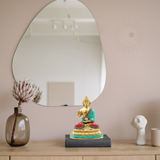 Massive Buddha Statue »Spiritual Blessings« aus Messing