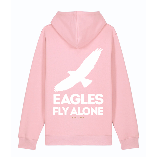 100% Organic unisex Hoodie in vielen Farben »Eagles Fly Alone«