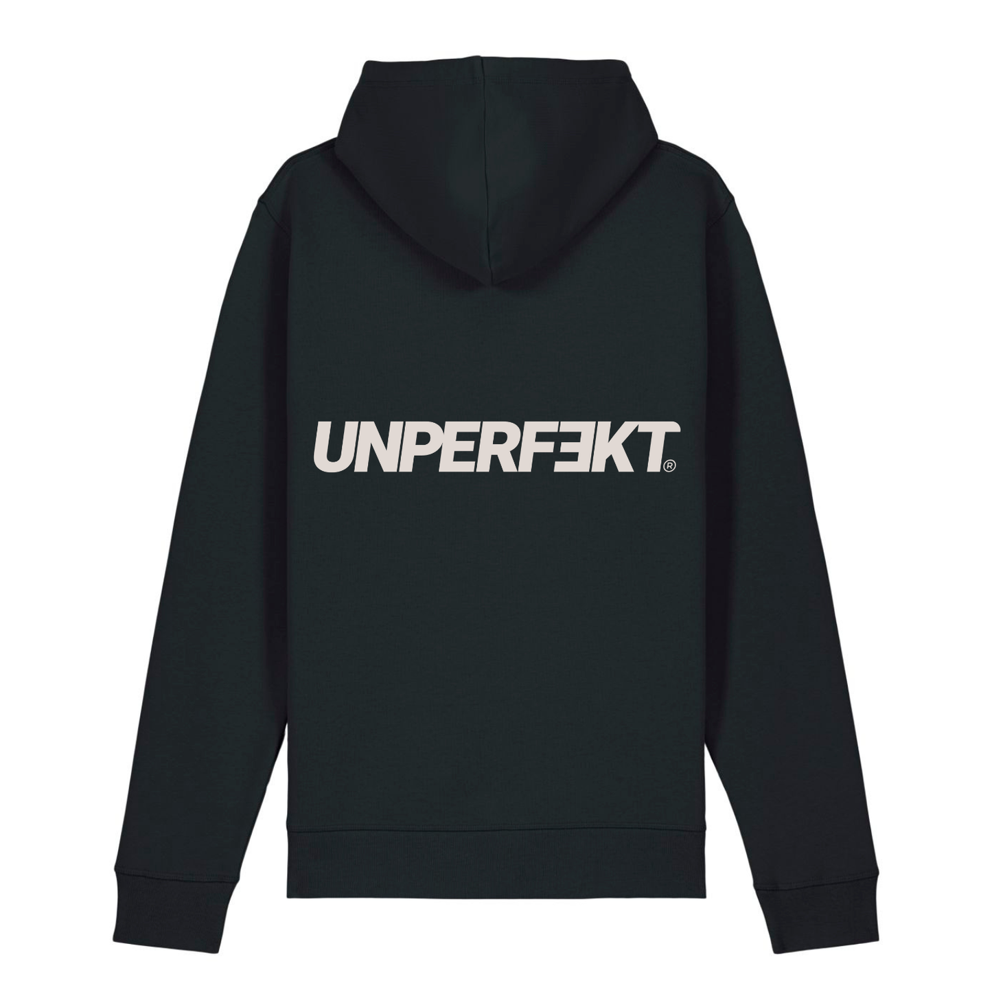 Organic unisex Hoodie in vielen Farben »Unperfekt 2.0« vorne bestickt, hinten bedruckt