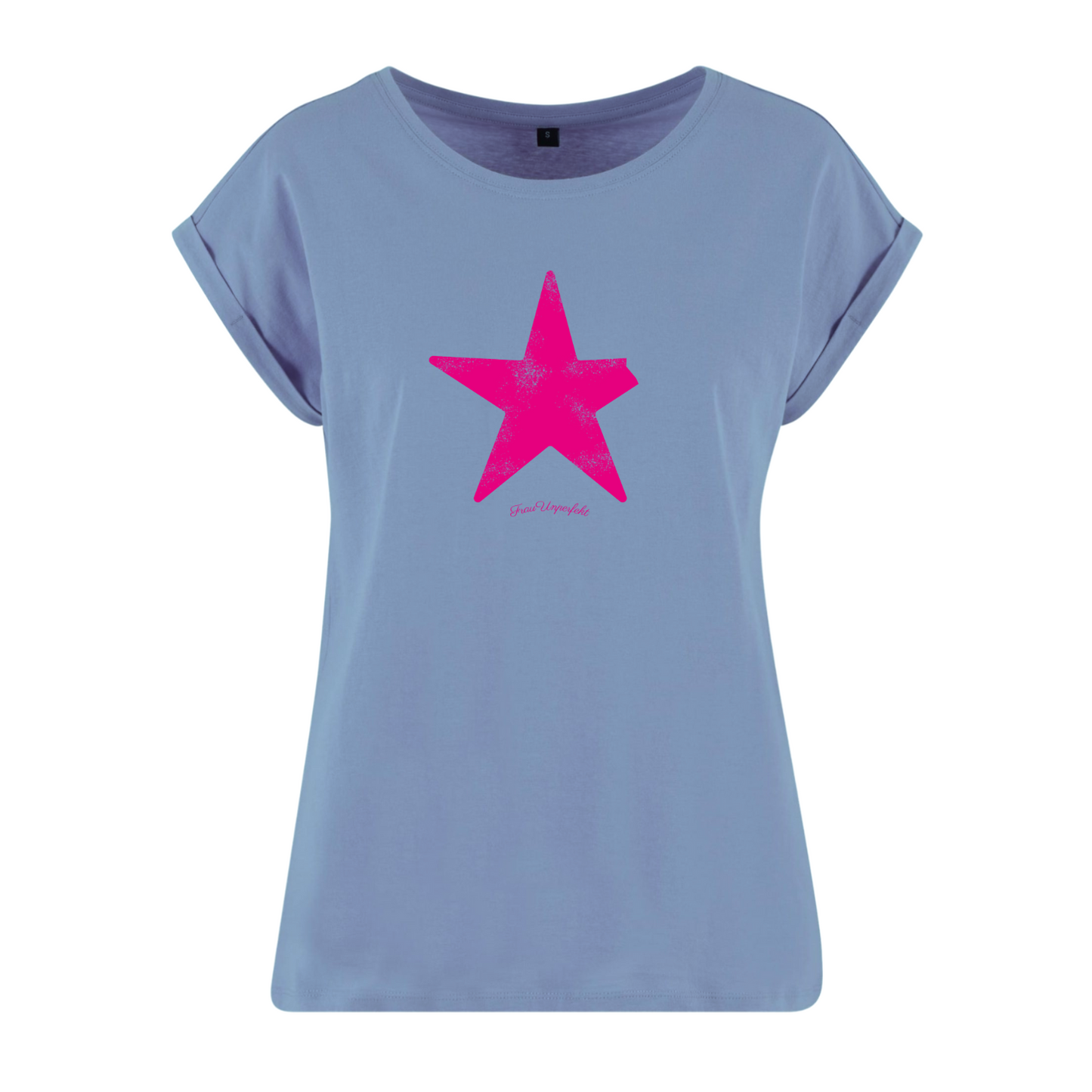 Organic Alle-Größen-Shirt »Unperfekt Stern Pink im Vintage-Look«