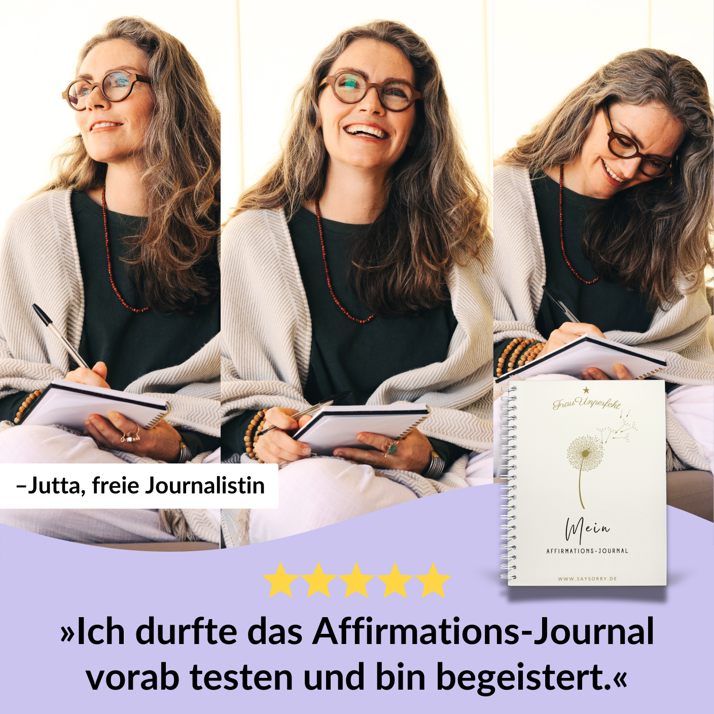 »Dein Affirmations-Journal« für 30 Tage mit 68 farbigen Seiten