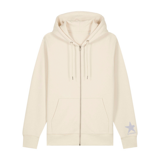 Premium Oversize Zip-Jacke: Limited Edition 100% Organic Unisex »Unperfekt Neon« hochwertig bedruckt und bestickt