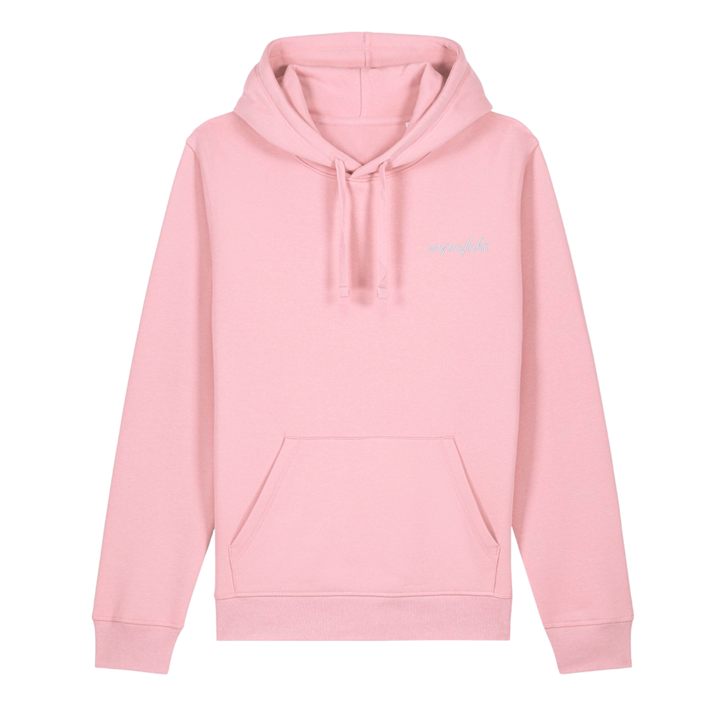 Organic unisex Hoodie in vielen Farben »Unperfekt 2.0« vorne bestickt, hinten bedruckt