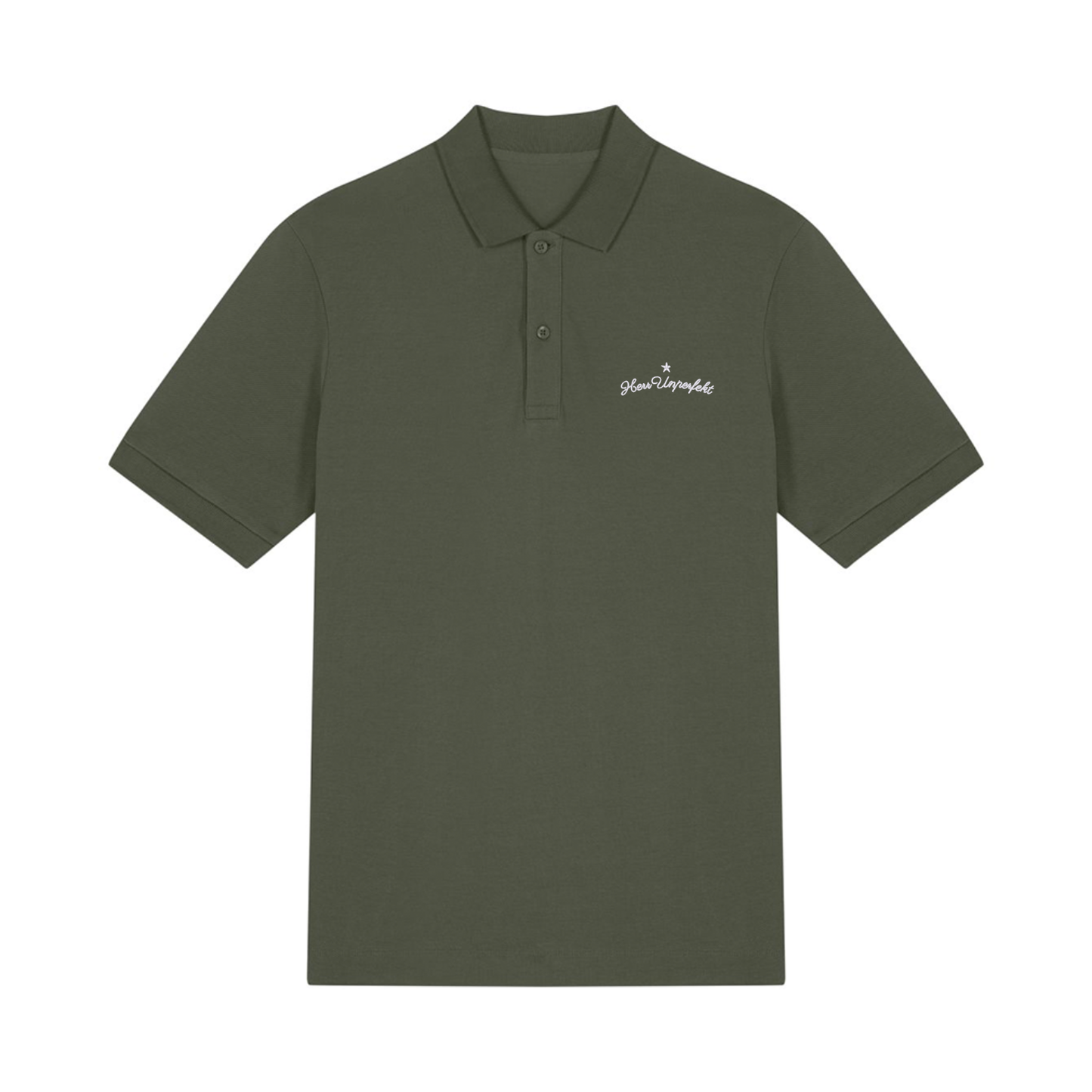 100% Organic Herren Polo-Shirt »Herr Unperfekt« hochwertig bestickt