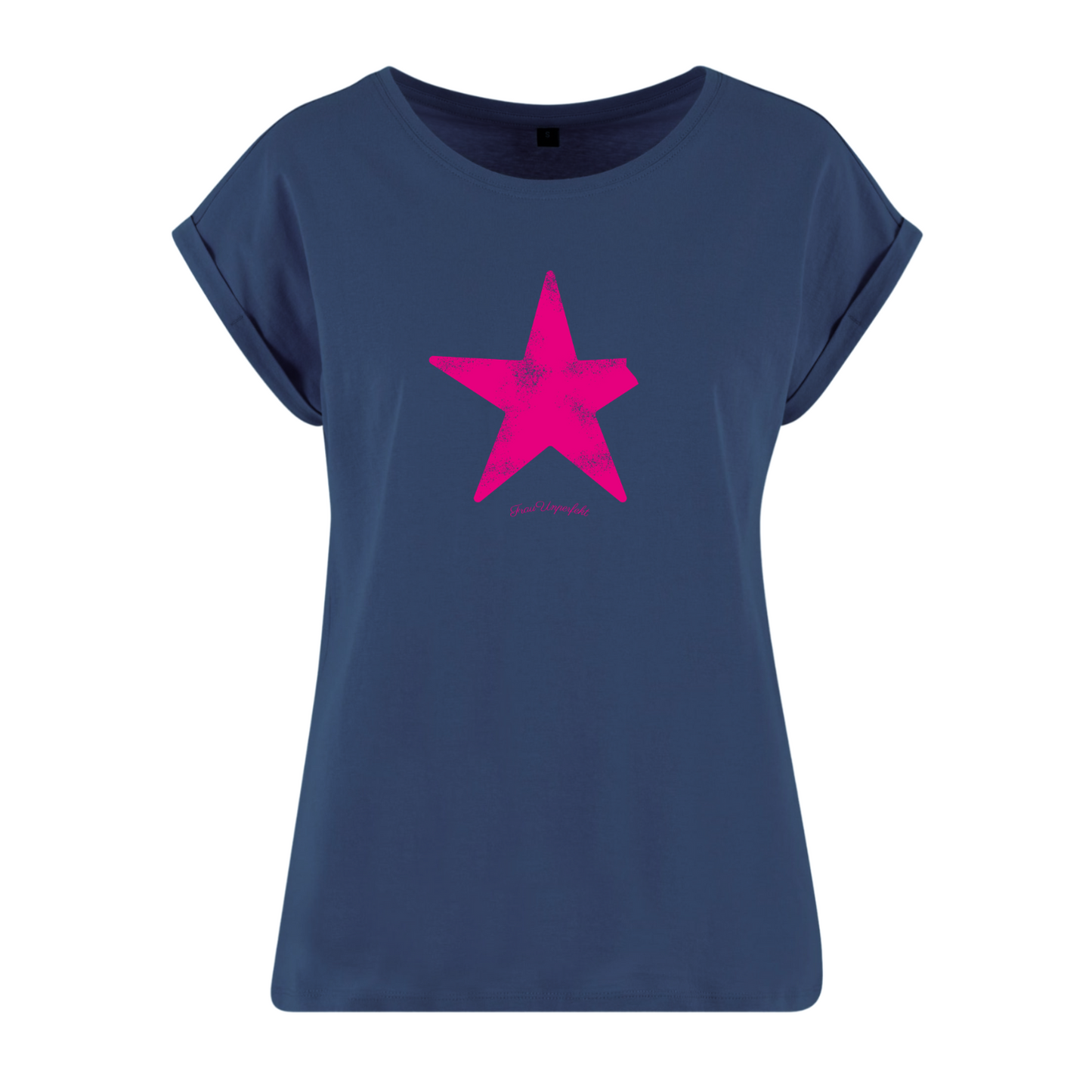 Organic Alle-Größen-Shirt »Unperfekt Stern Pink im Vintage-Look«
