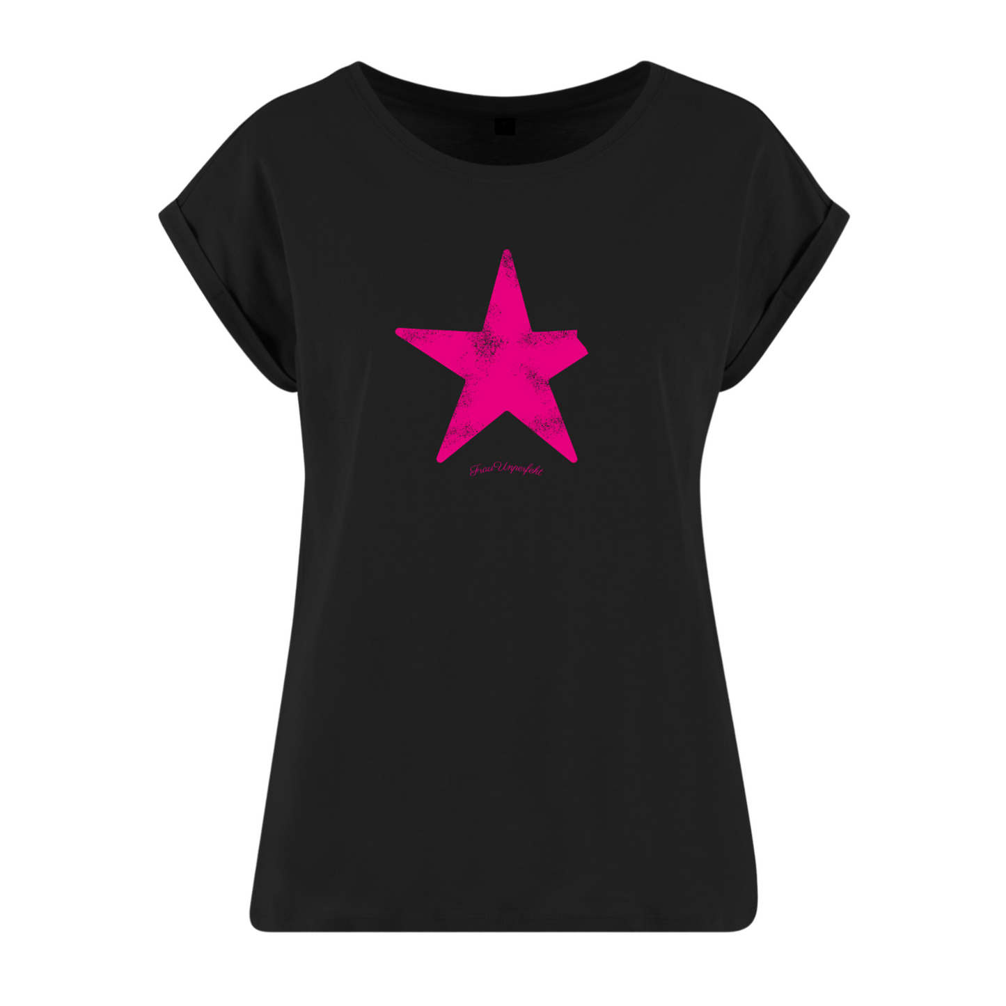 Organic Alle-Größen-Shirt »Unperfekt Stern Pink im Vintage-Look«