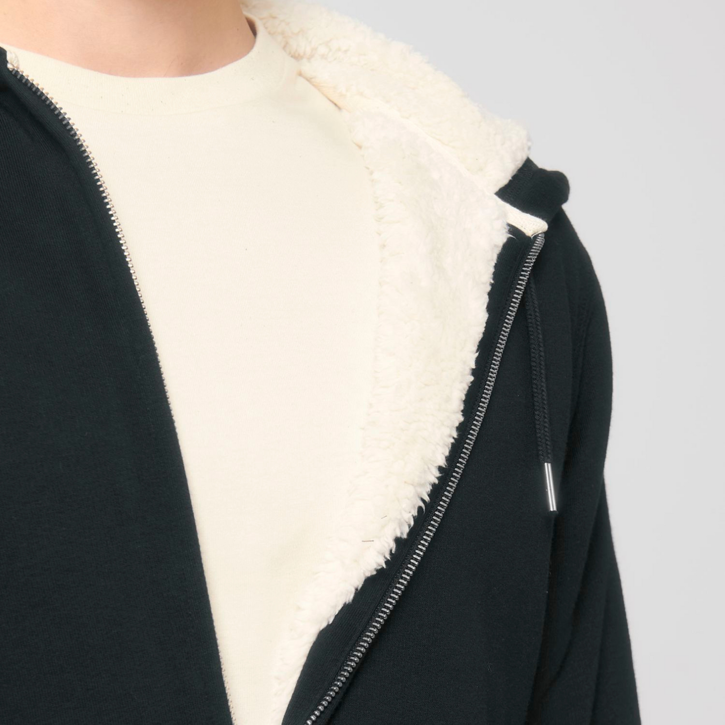 Gefütterter Organic Unisex Kuschel-Zip-Hoodie »Unperfekt mit abgebrochenem Stern«
