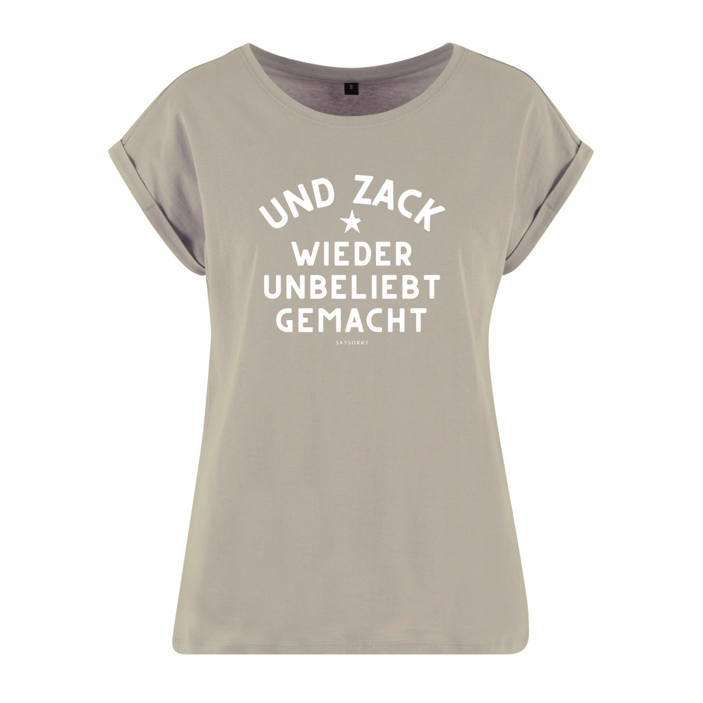 Organic Alle-Größen-Shirt weiss »Und Zack. Wieder unbeliebt gemacht.«