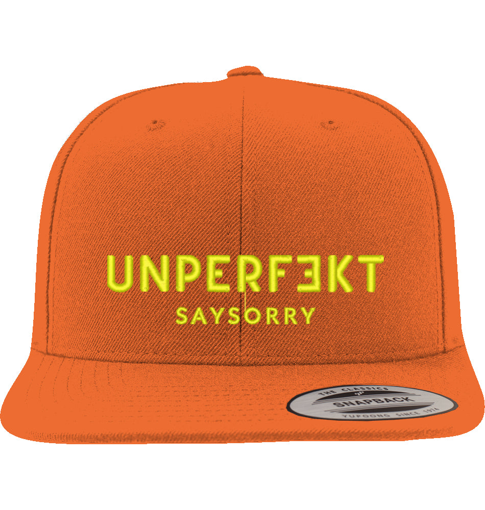 Snapback Cap »Unperfekt ist Neon« hochwertig bestickt