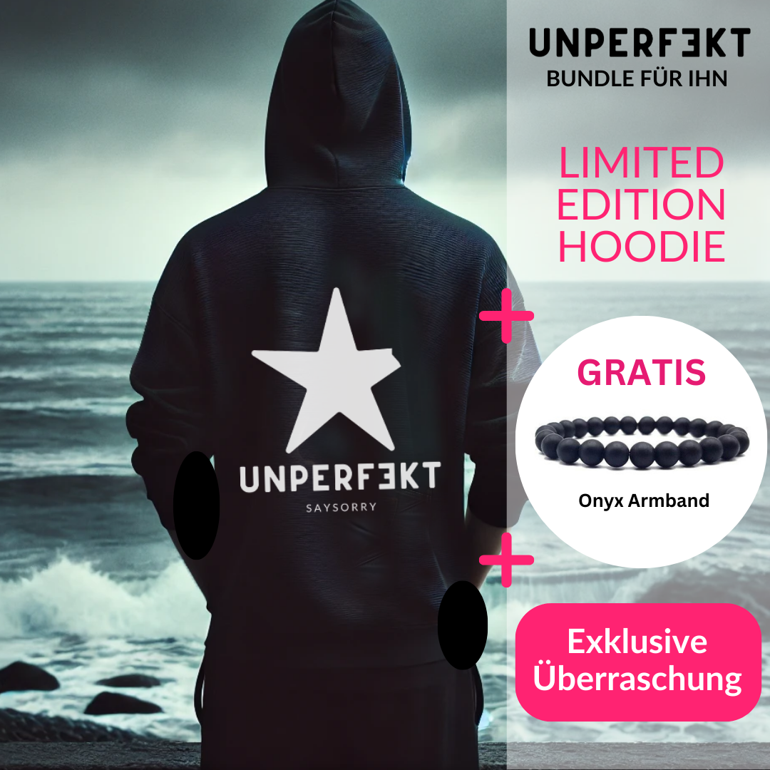Limited Edition Bundle für ihn: Hoodie + Armband als Geschenk + Duftkerze + Überraschung