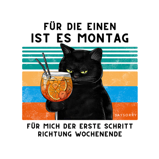 100% Organic V-Neck Damen Shirt »Für dei einen ist es Montag. Für mich der erste Schritt Richtung Wochenende«