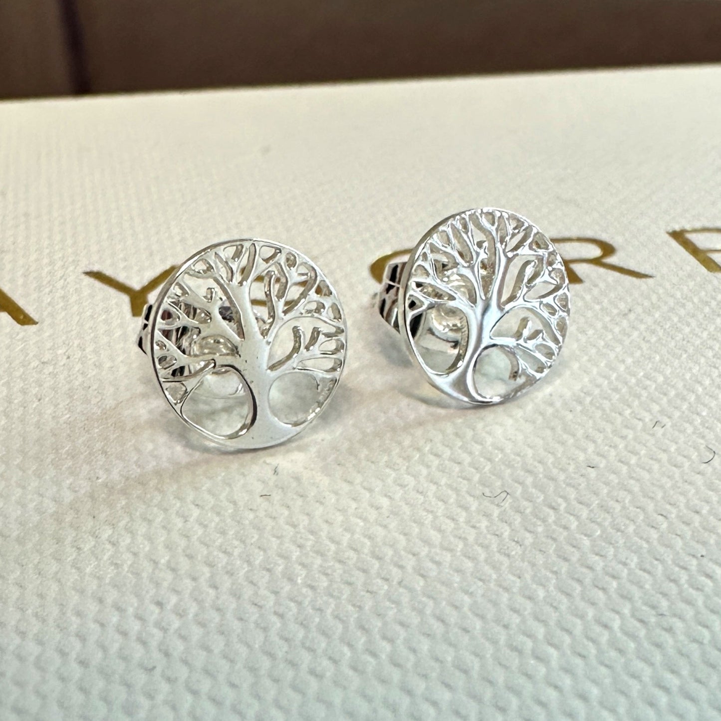 Ohrstecker »Mandala Baum des Lebens« 999 versilbert