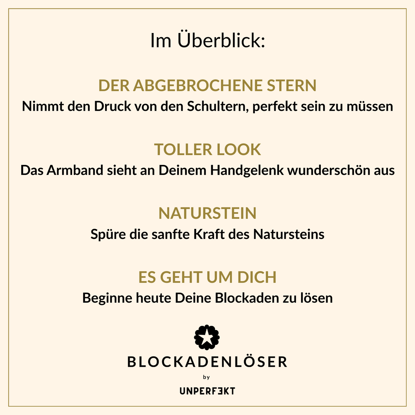 »Einatmen Ausatmen« Buddha Blockadenlöser-Armband aus Sandelholz inkl. abgebrochenem Stern