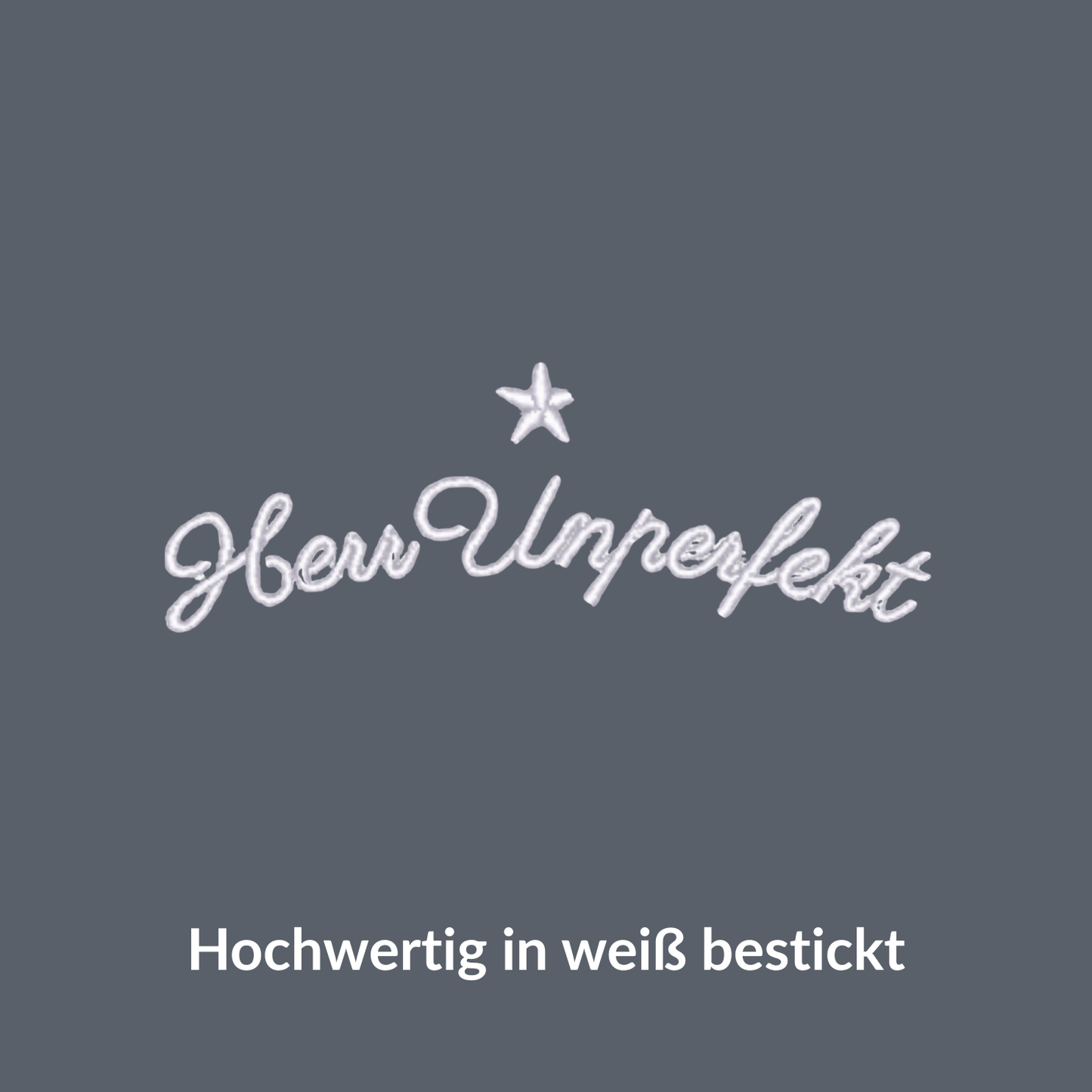 100% Organic Herren Polo-Shirt »Herr Unperfekt« hochwertig bestickt