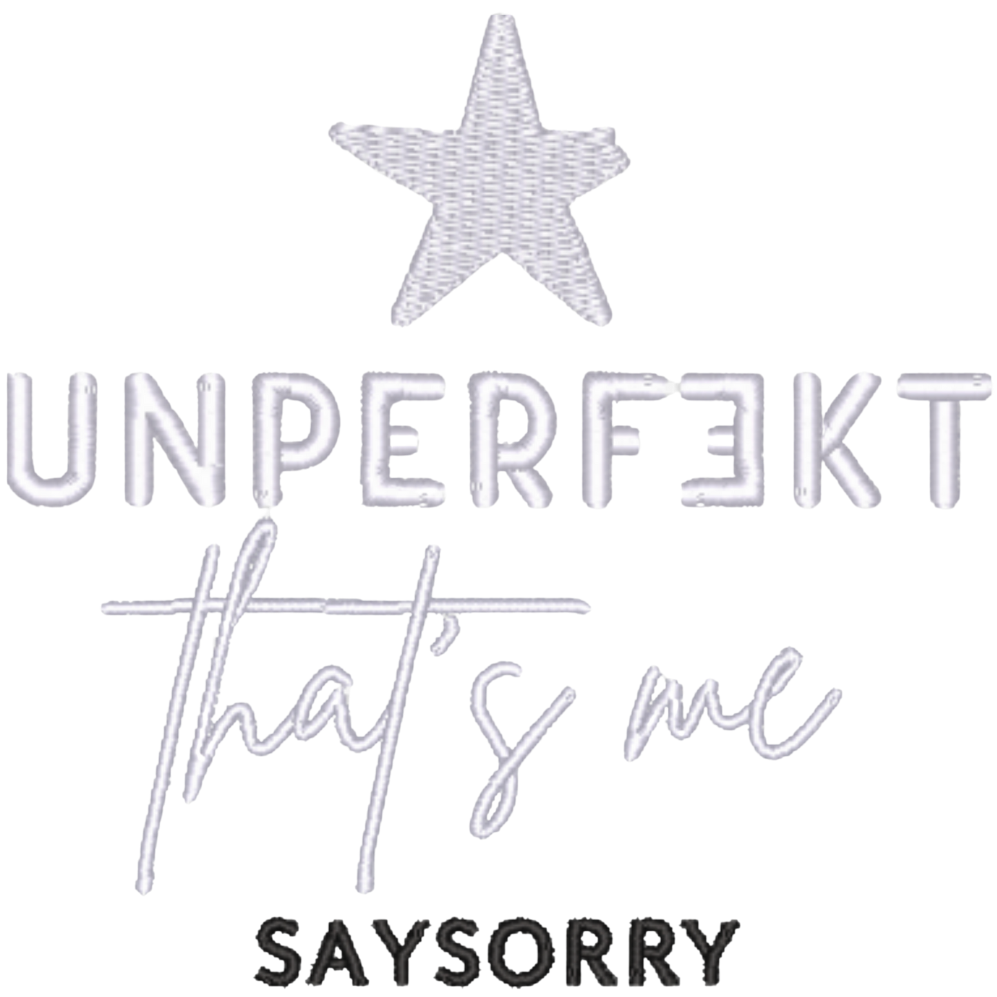 Organic unisex Hoodie in vielen Farben »Unperfekt that’s me« dezent bestickt