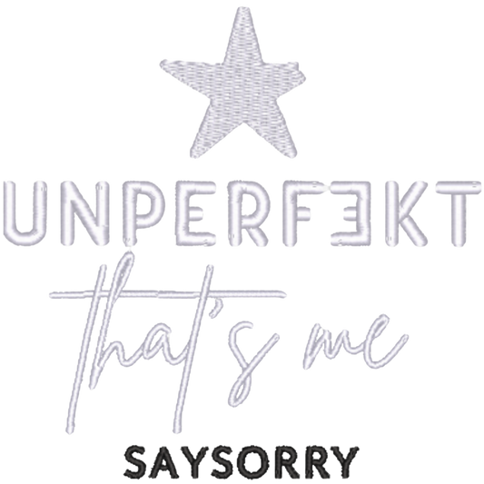 Organic unisex Hoodie in vielen Farben »Unperfekt that’s me« dezent bestickt