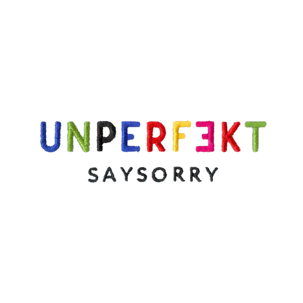 Organic Oversize Sweater in 2-fach bestickter Premium Edition »Unperfekt ist bunt«