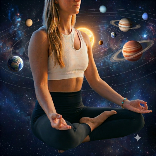 »Trust the Universe« Blockadenlöser-Armband mit allen Planeten inkl. abgebrochenem Stern