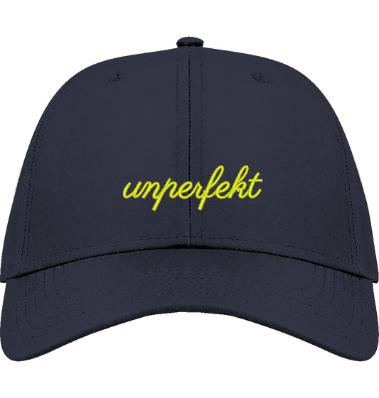 Retro Baseball Cap »Unperfekt is Neon Yellow« hochwertig bestickt