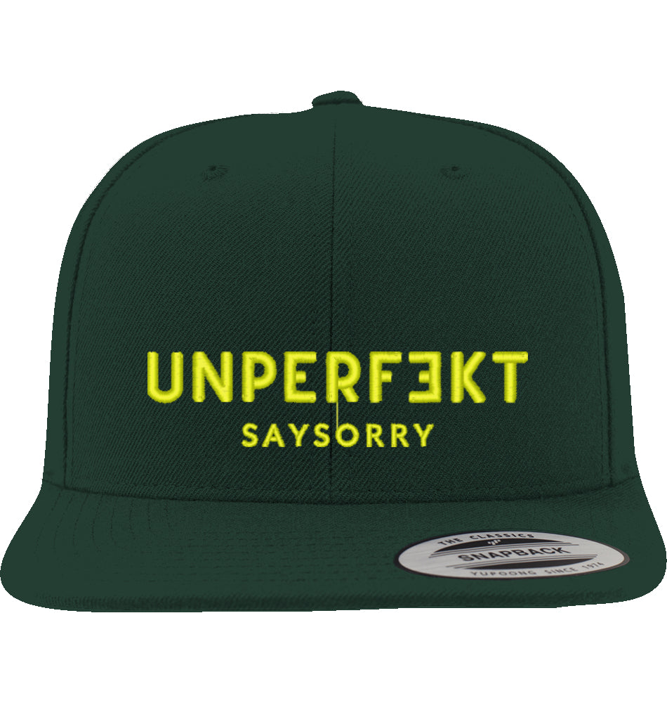 Snapback Cap »Unperfekt ist Neon« hochwertig bestickt