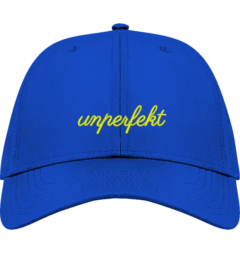 Retro Baseball Cap »Unperfekt is Neon Yellow« hochwertig bestickt