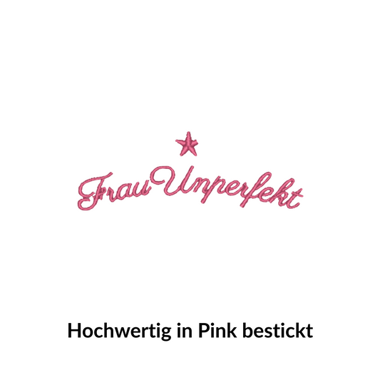 Organic Damen Hoodie »Frau Unperfekt und der abgebrochene Stern« vorne hochwertig bestickt, hinten bedruckt