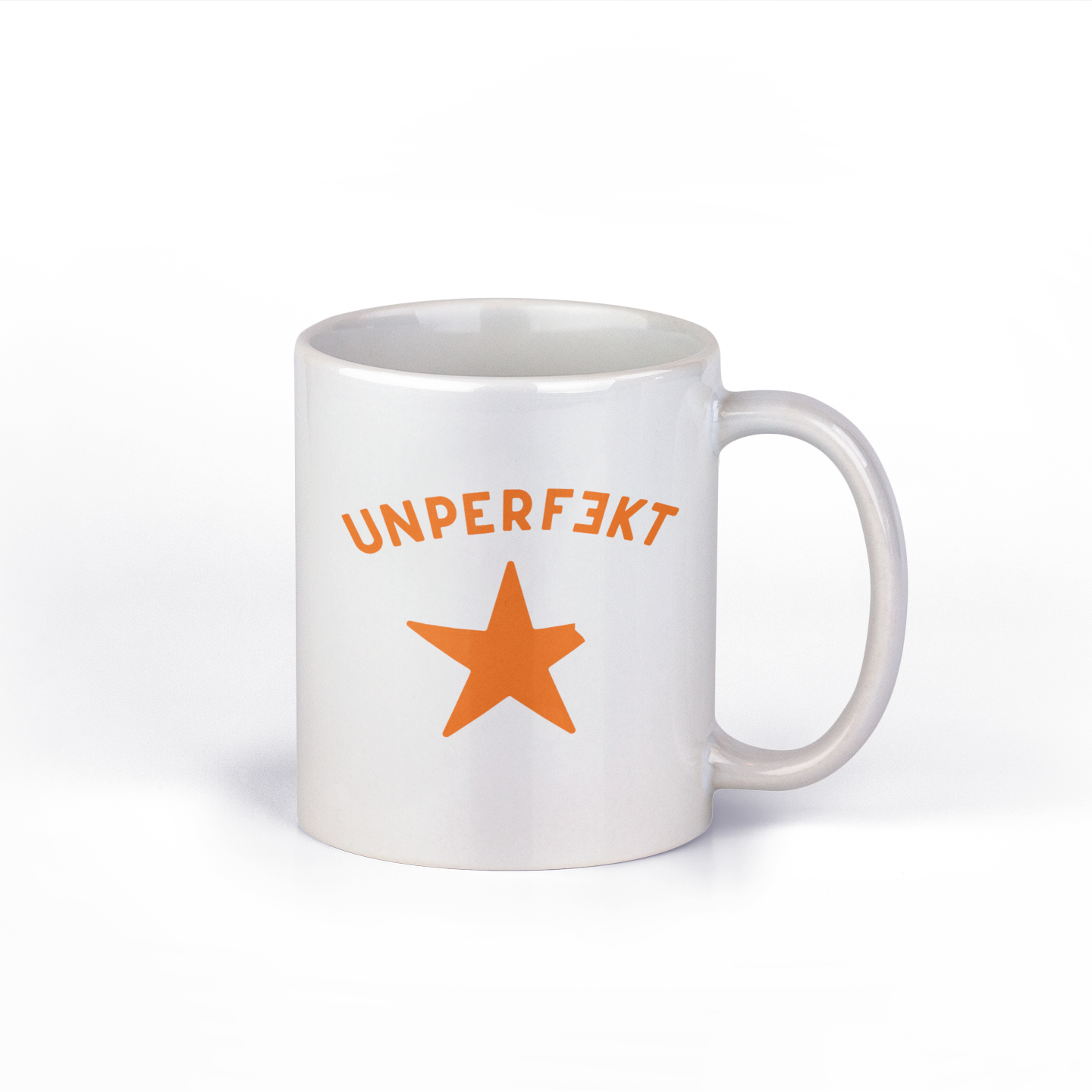 Original SAYSORRY Designer Tasse »Unperfekt Stern in Orange«