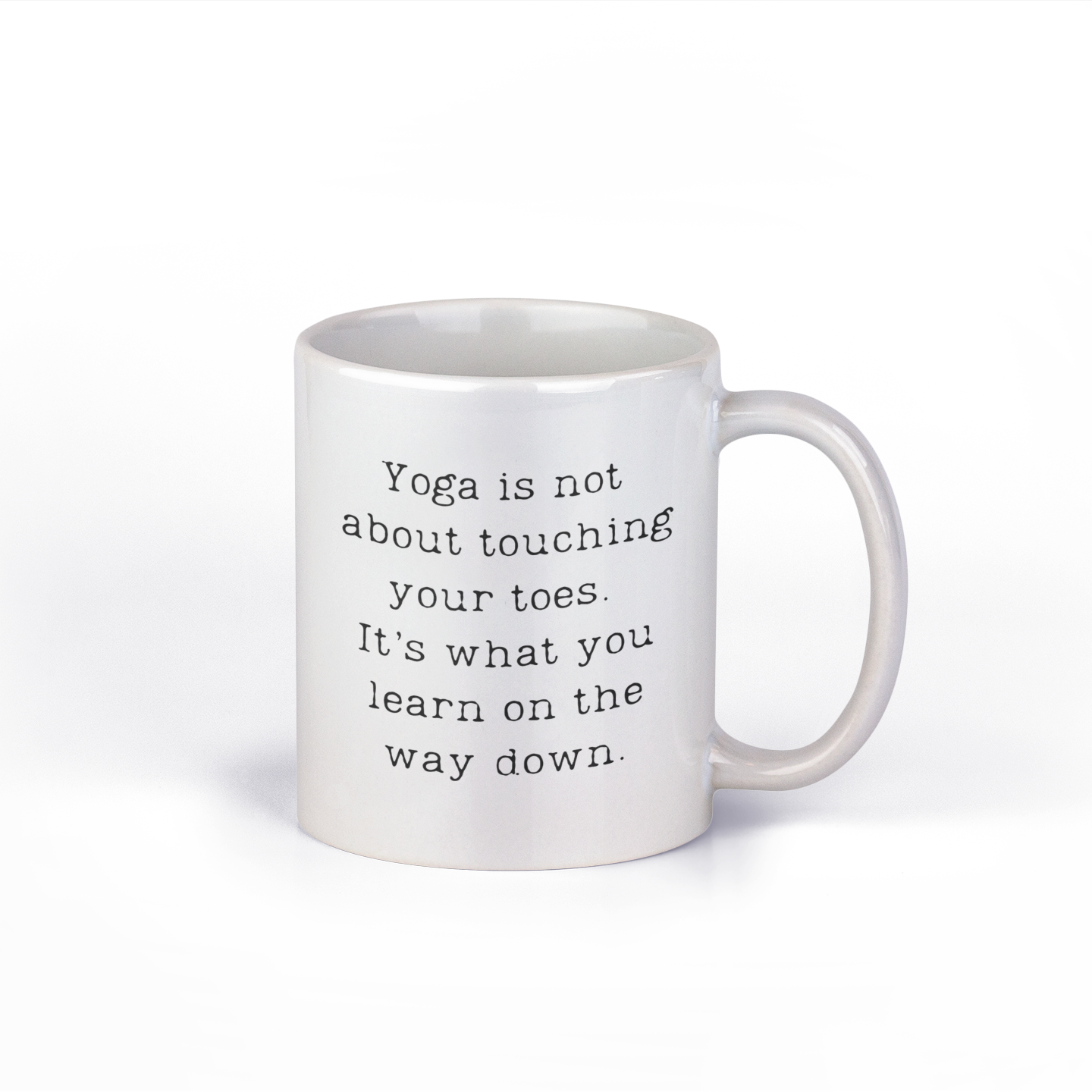 Original SAYSORRY Designer Tasse »Yoga is not about touching your toes. It’s what you learn on the way down.«