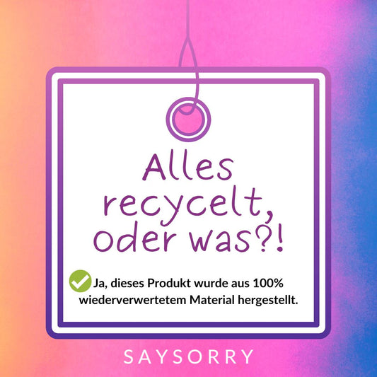 Hochwertig bestickt: 100% recyceltes Trucker Cap »Unperfekt in Pink« Shirt SAYSORRY