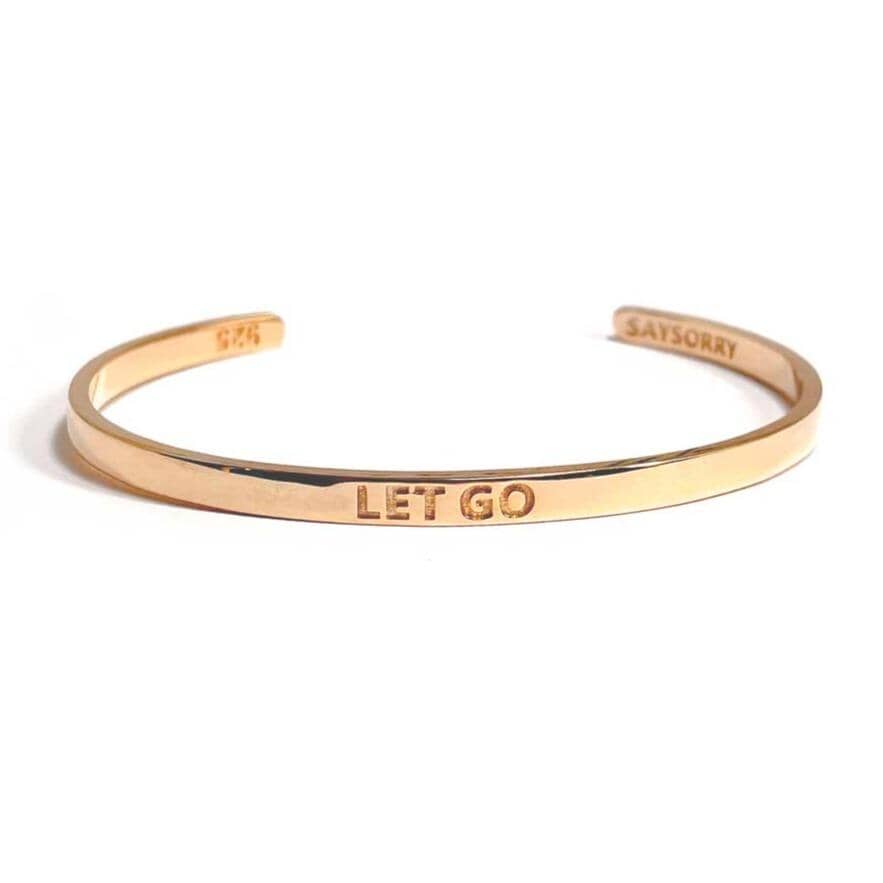»Let go« Armreif, Roségold beschichtet aus 925er Silber SAYSORRY
