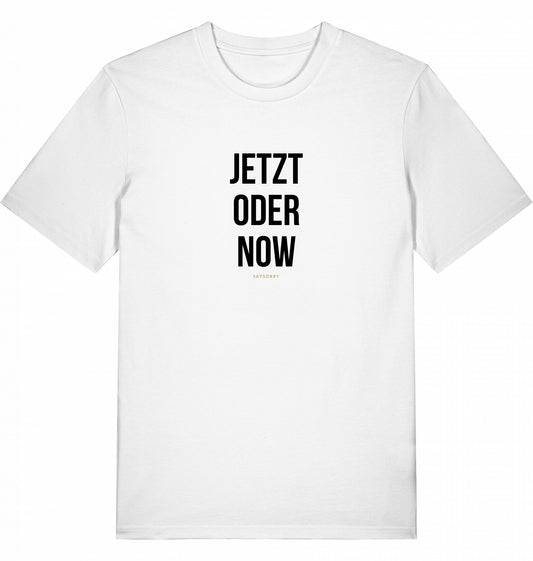 100% Organic Herren Shirt »Jetzt oder Now«