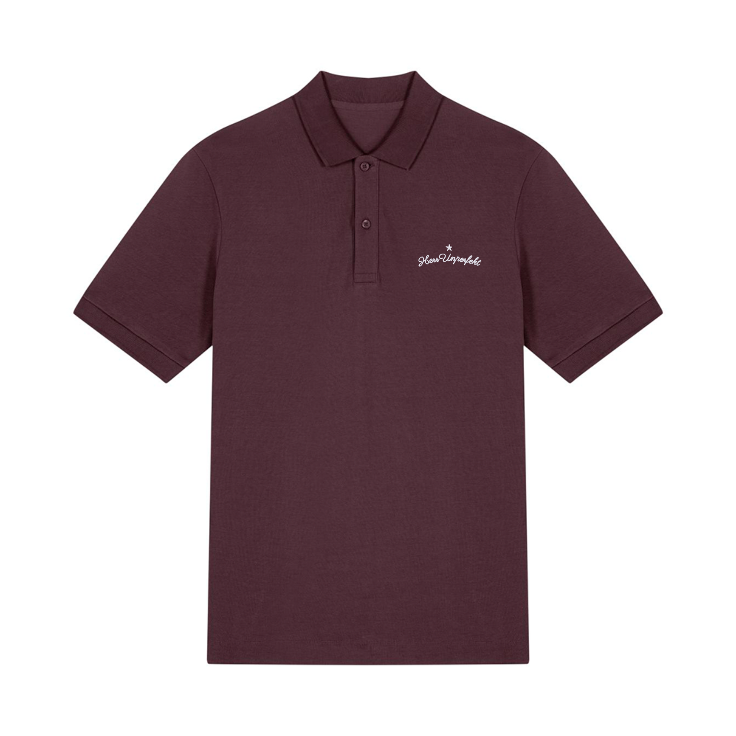 100% Organic Herren Polo-Shirt »Herr Unperfekt« hochwertig bestickt