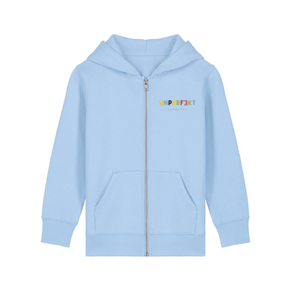 100% Organic unisex Kids Zip-Jacke »Unperfekt ist bunt« hochwertig bestickt