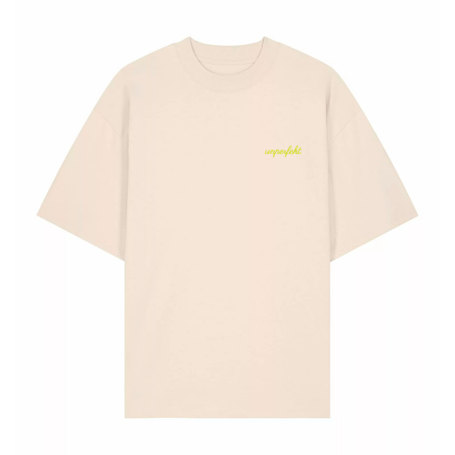 Premium Oversize T-Shirt »unperfekt in Neon im Retro-Style bestickt« Unisex 100% Organic (Kopie)