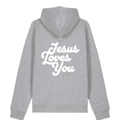 100% Organic unisex Hoodie in vielen Farben »Jesus Loves You«