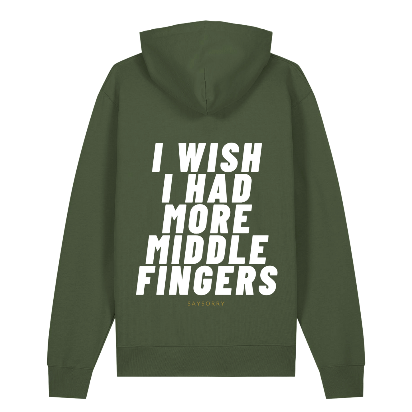 Organic unisex Hoodie »I wish I had more Middle Fingers«