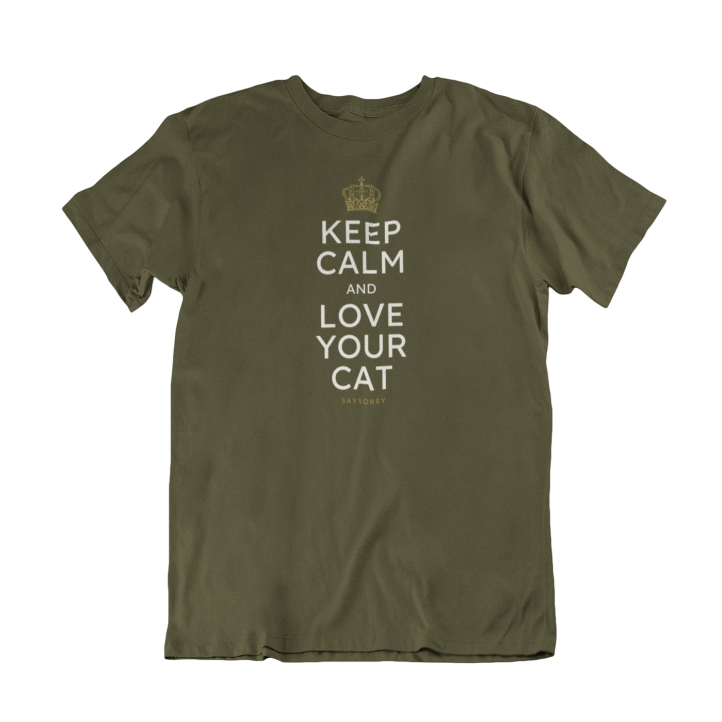 100% Organic Herren Shirt »Keep calm and love your cat«