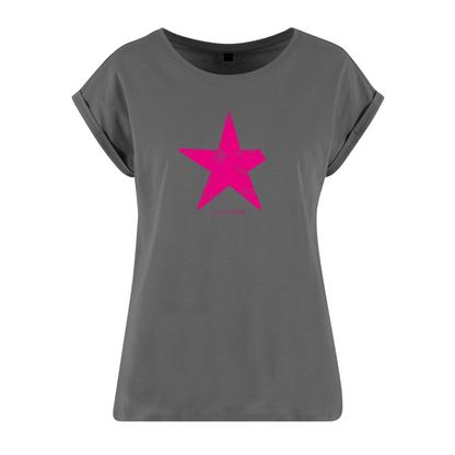 Organic Alle-Größen-Shirt »Unperfekt Stern Pink im Vintage-Look«