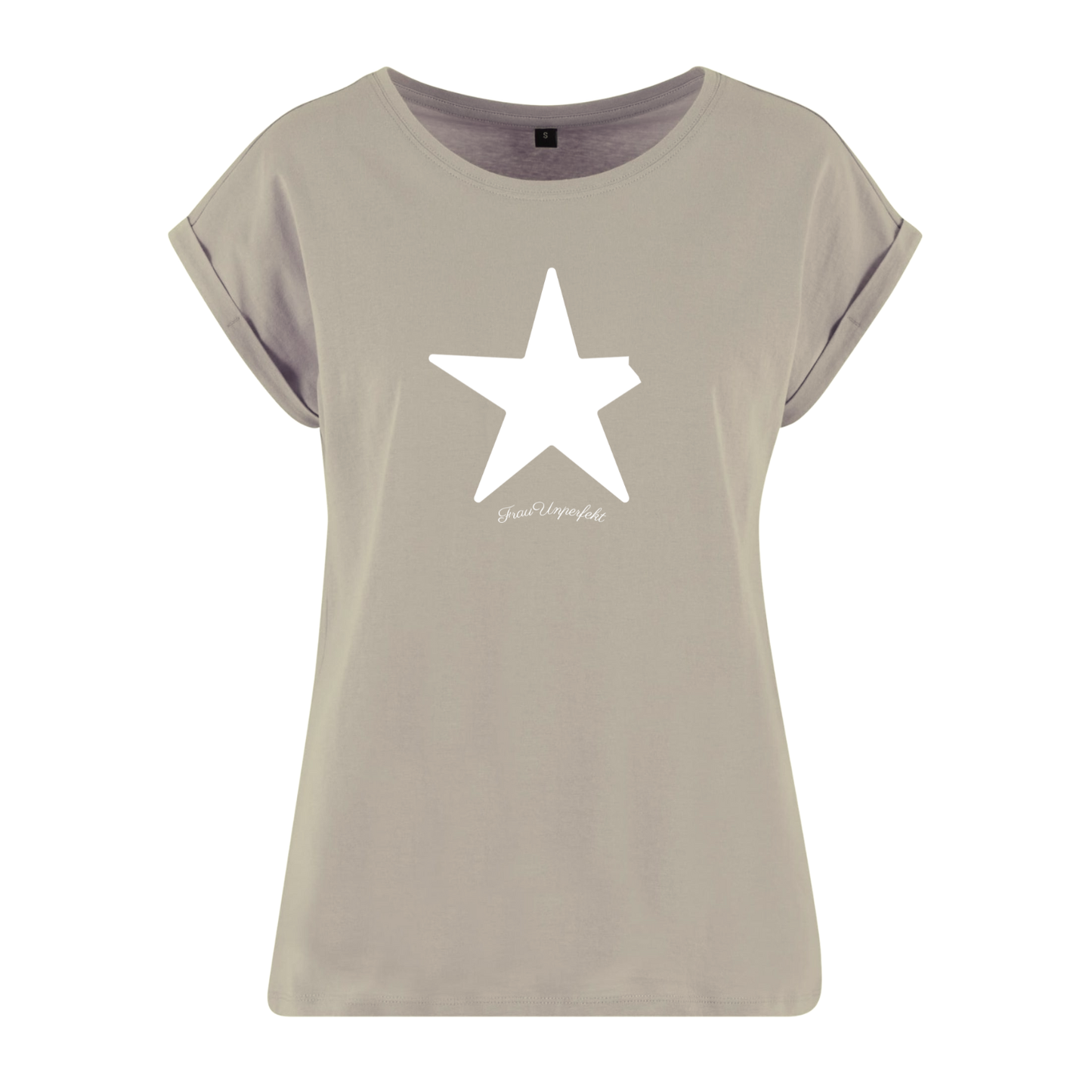 Organic Alle-Größen-Shirt »Unperfekt Stern Weiß im Vintage-Look«