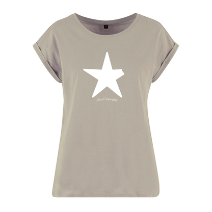 Organic Alle-Größen-Shirt »Unperfekt Stern Weiß im Vintage-Look«