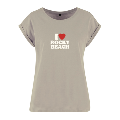 Organic Figurschmeichler-Shirt »I Love Rocky Beach«
