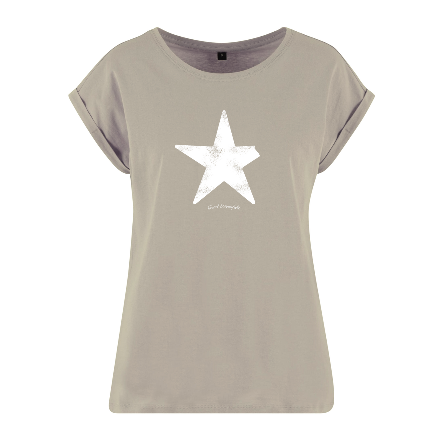 Organic Alle-Größen-Shirt »Unperfekt Stern Weiß im Vintage-Look«