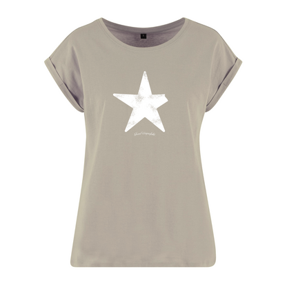 Organic Alle-Größen-Shirt »Unperfekt Stern Weiß im Vintage-Look«