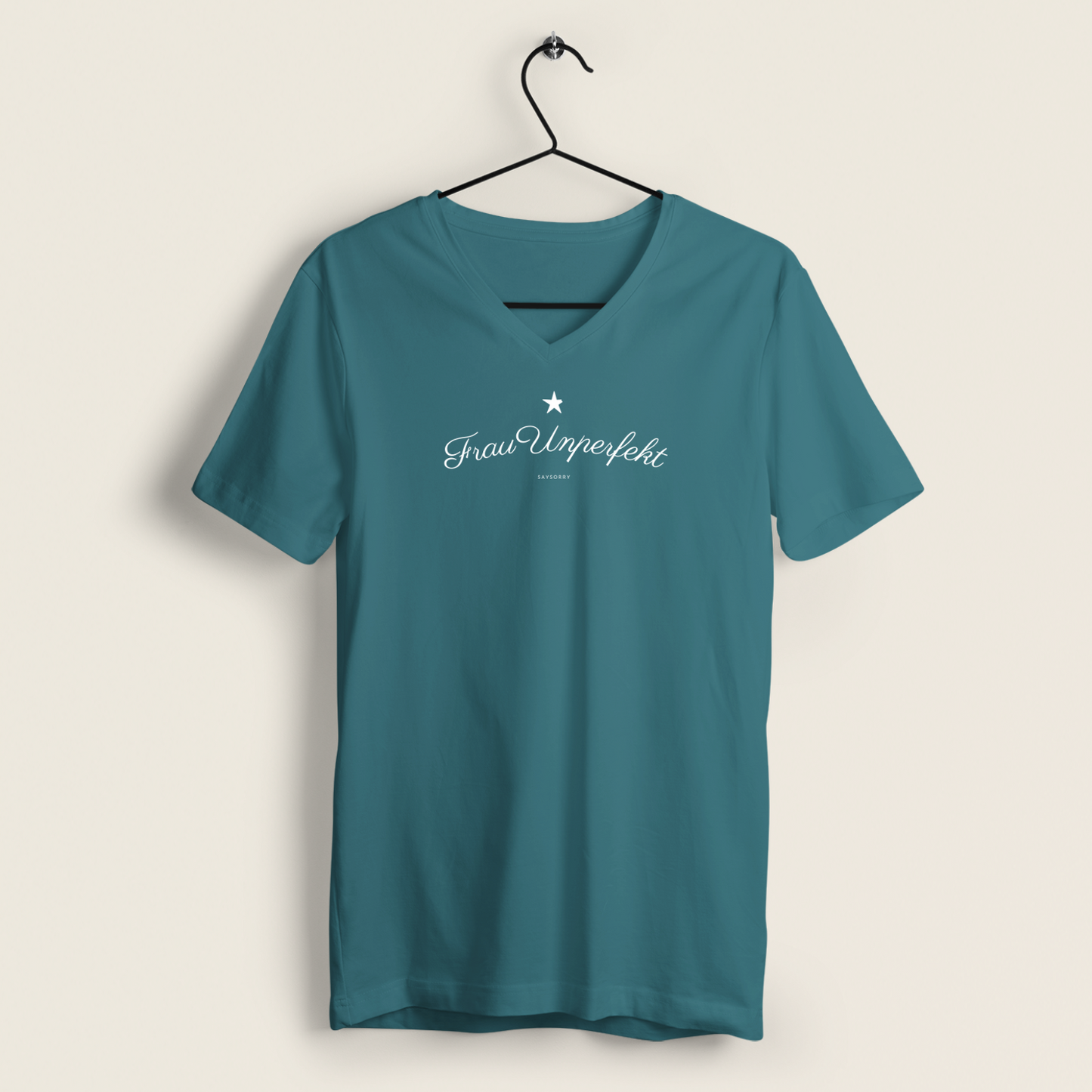 100% Organic V-Neck Damen Shirt »Frau Unperfekt«