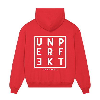 Premium Oversize Hoodie 100% Organic Unisex »UNPERFEKT im Quadrat«